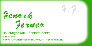 henrik ferner business card